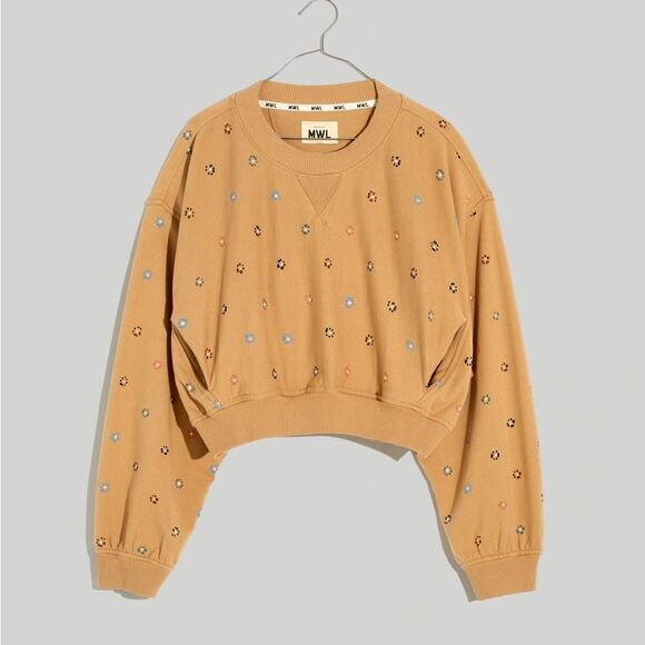 Madewell Terry Sweatshirt in Dot Daisy Medium - Picture 3 of 10